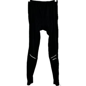 Trayl Cycling Biker Pants Elite Ryde Tights Reflective Gel Pad Black Small